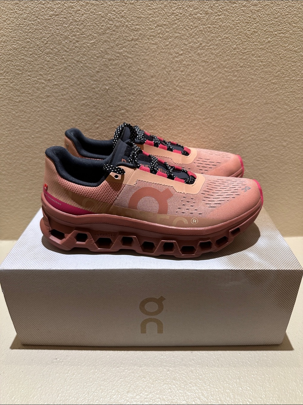 On Running Women's Cloudnova Sneakers in Pink and Coral